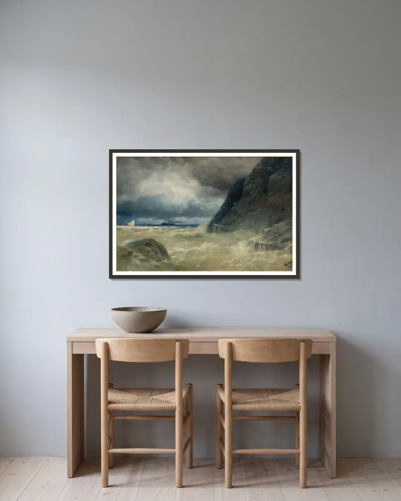 Moře, Ivan Konstantinovich Aivazovsky v rámu na stěně