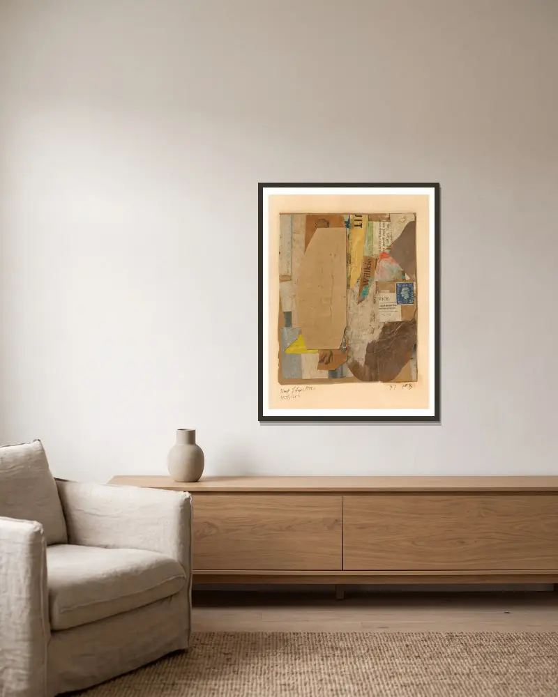 47 108 Willkie von Kurt Schwitters gerahmt an einer Wand