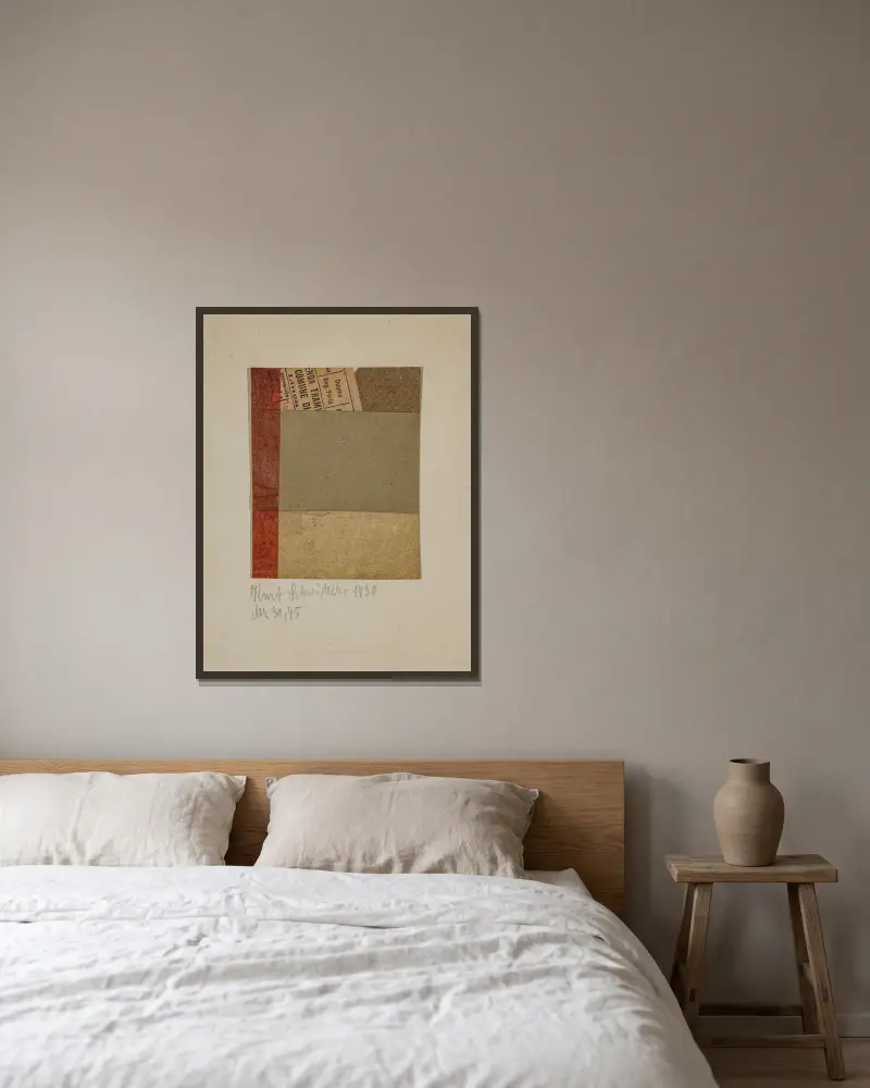 Mz 30, 45 von Kurt Schwitters gerahmt an einer Wand