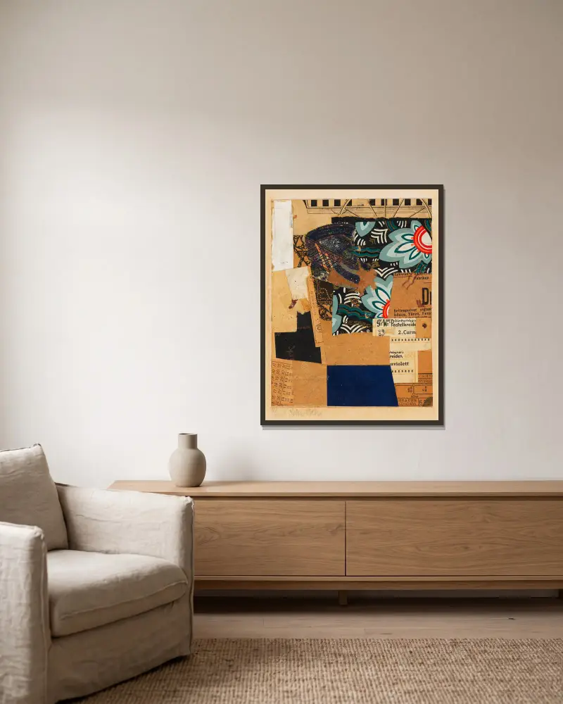 Uviolett, Kurt Schwitters w ramie na ścianie