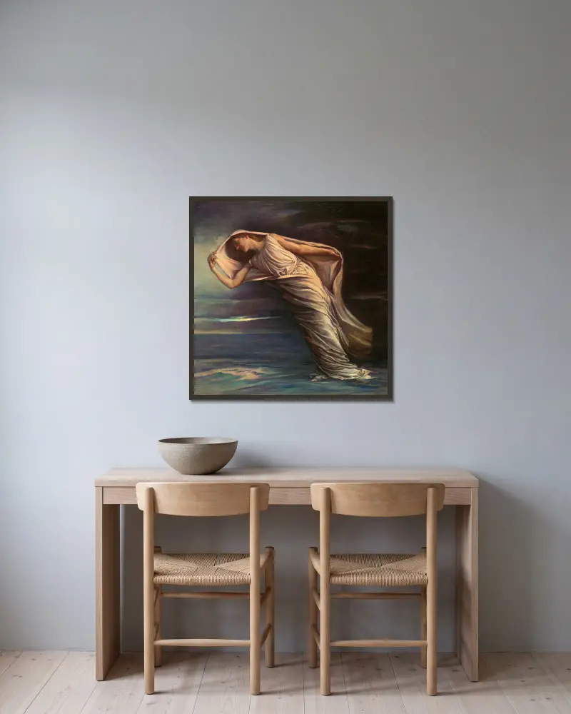The Dawn av John La Farge inramad på en vägg
