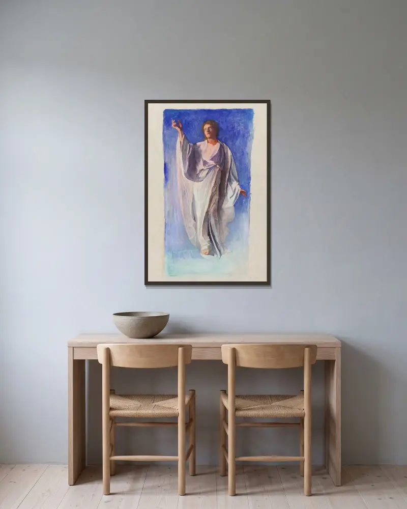 Die Auferstehung Christi von John La Farge gerahmt an einer Wand