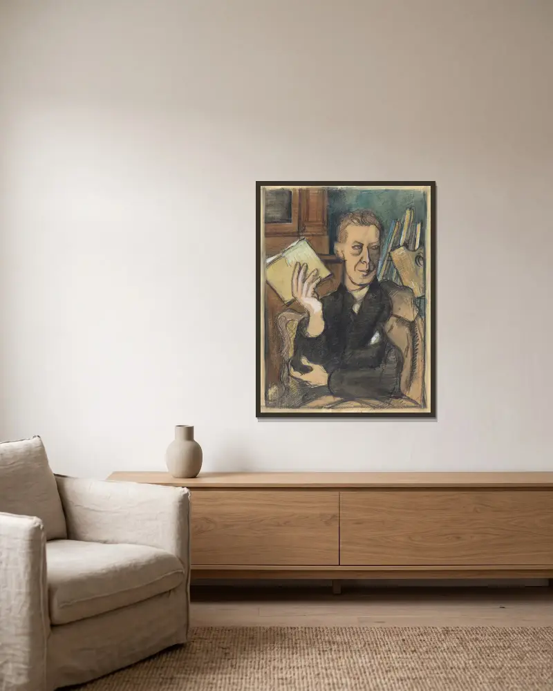 Jean Louis Gampert av Roger de La Fresnaye inramad på en vägg