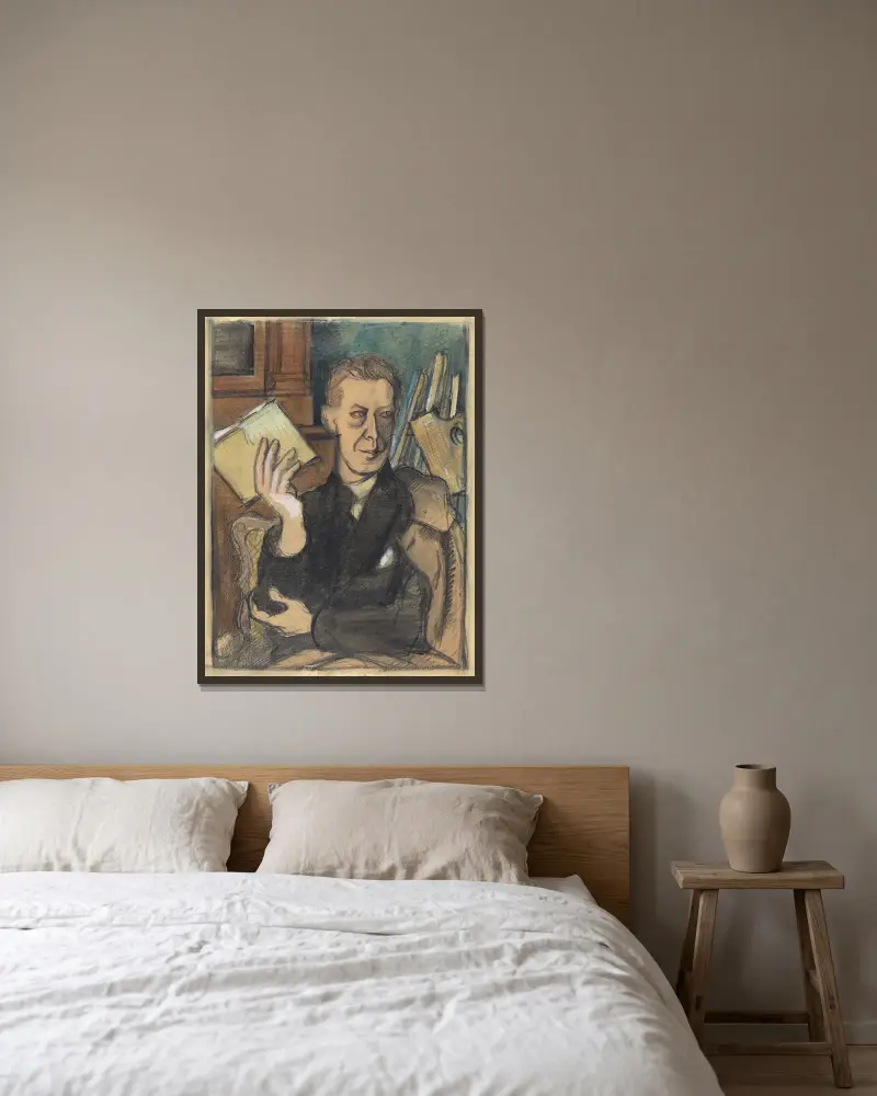 Jean Louis Gampert av Roger de La Fresnaye inramad på en vägg
