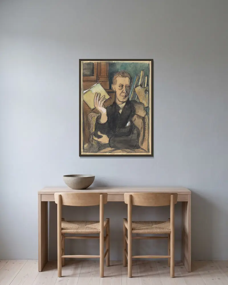 Jean Louis Gampert av Roger de La Fresnaye inramad på en vägg