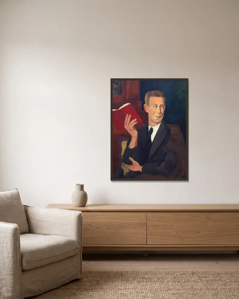 Porträt von Jean-Louis Gampert von Roger de La Fresnaye gerahmt an einer Wand