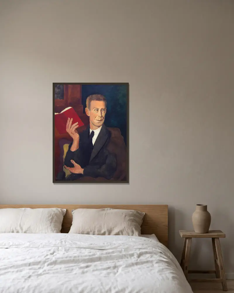 Porträt von Jean-Louis Gampert von Roger de La Fresnaye gerahmt an einer Wand