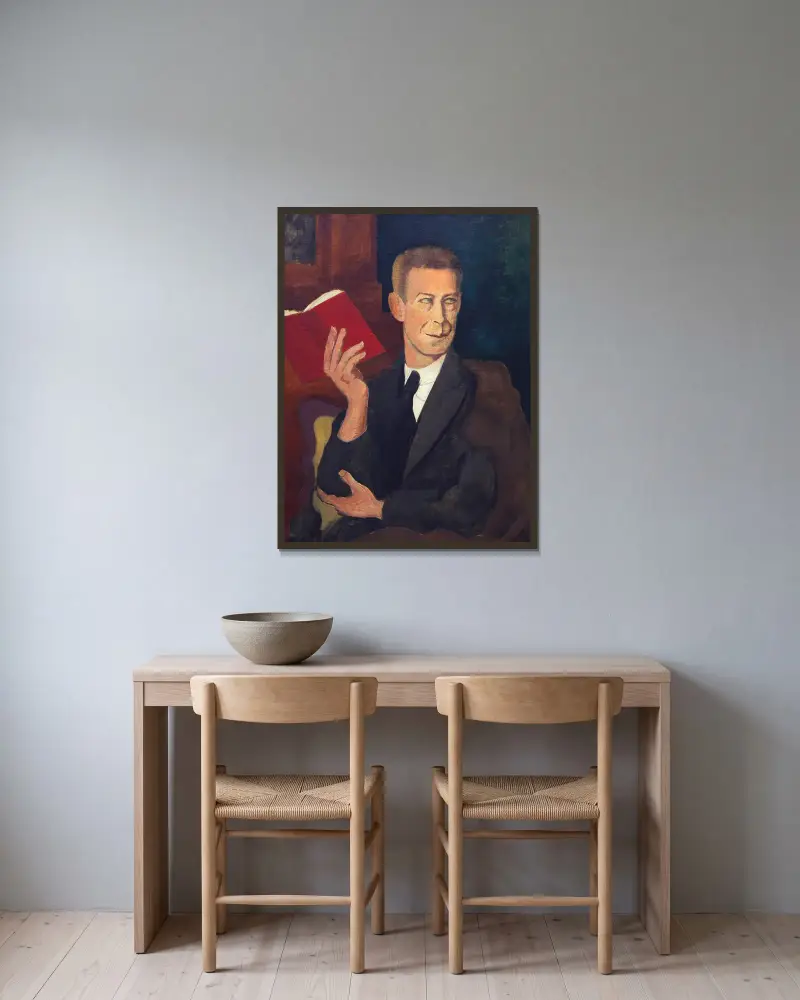 Porträt von Jean-Louis Gampert von Roger de La Fresnaye gerahmt an einer Wand