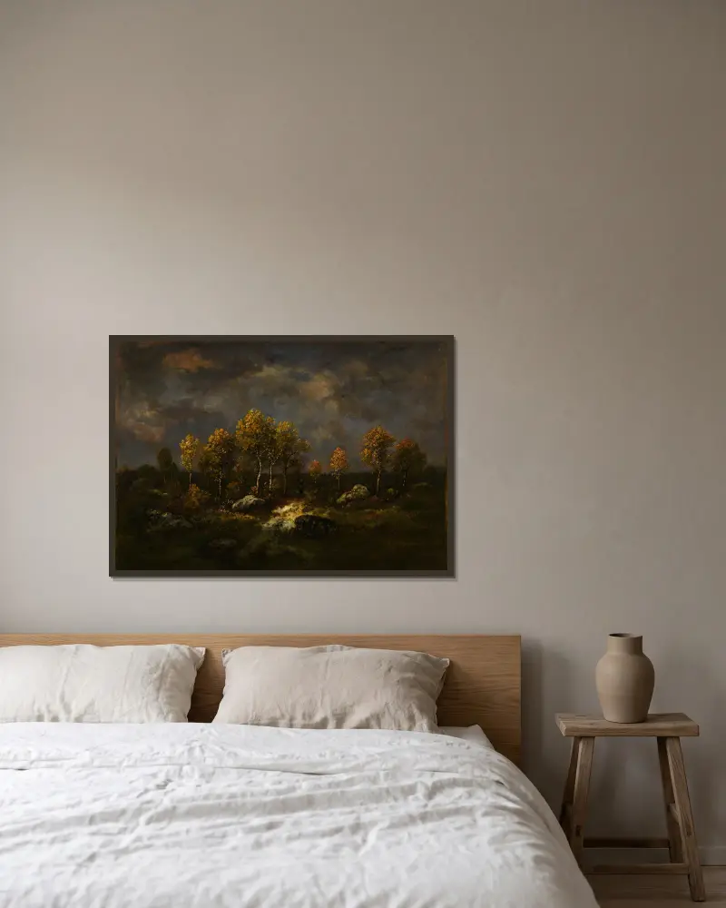 Ciel d’orage, Narcisse-Virgile Diaz de La Peña w ramie na ścianie