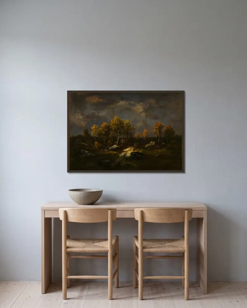 Ciel d’orage, Narcisse-Virgile Diaz de La Peña w ramie na ścianie