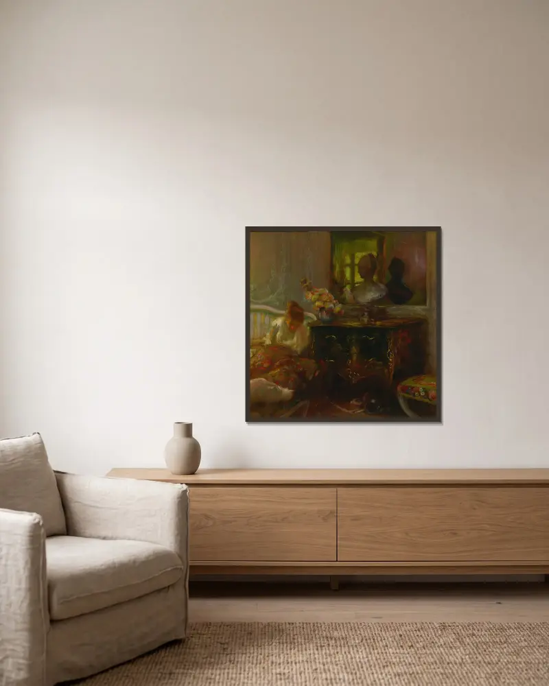 L'après-Midi von Gaston La Touche gerahmt an einer Wand