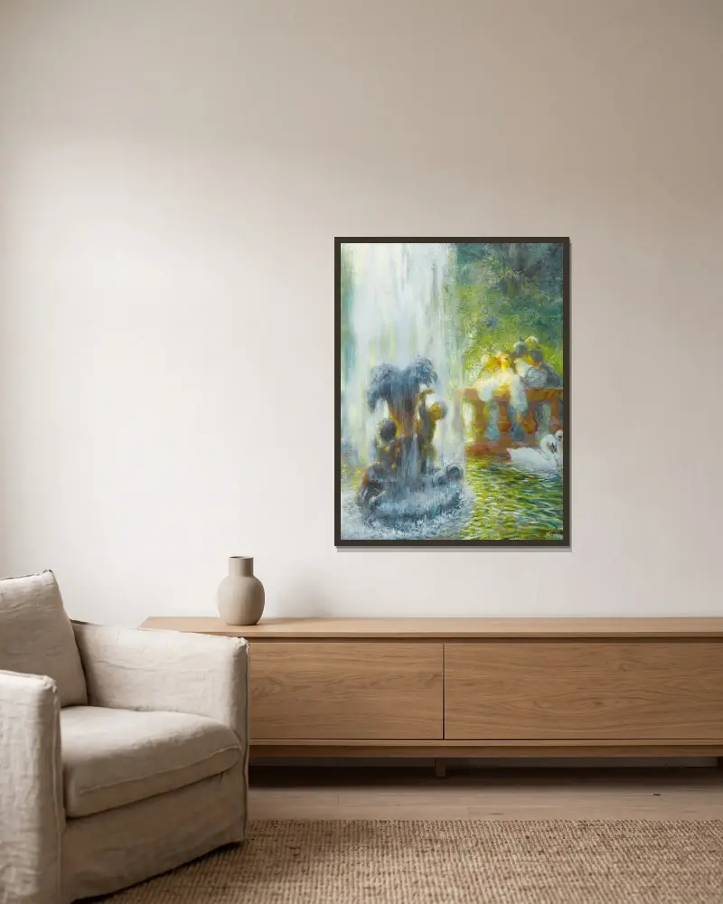 Das fröhliche Fest von Gaston La Touche gerahmt an einer Wand