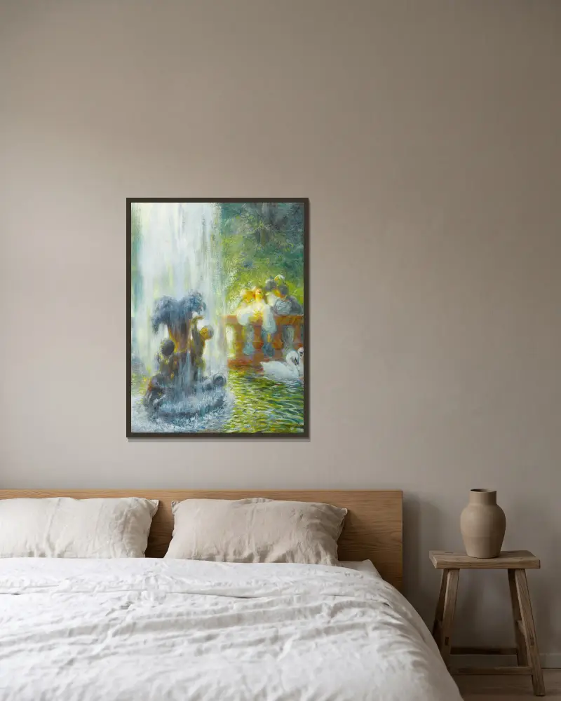 Das fröhliche Fest von Gaston La Touche gerahmt an einer Wand