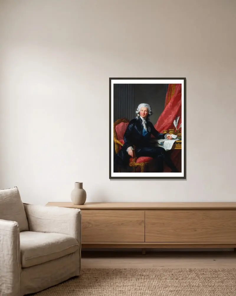 Charles-Alexandre de Calonne von Elisabeth Louise Vigée Le Brun gerahmt an einer Wand