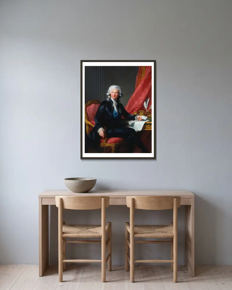Charles-Alexandre de Calonne von Elisabeth Louise Vigée Le Brun gerahmt an einer Wand