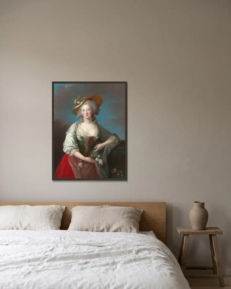 Elisabeth-Philippe-Marie-Hélène de France, kallad Madame Elisabeth av Elisabeth Louise Vigée Le Brun inramad på en vägg