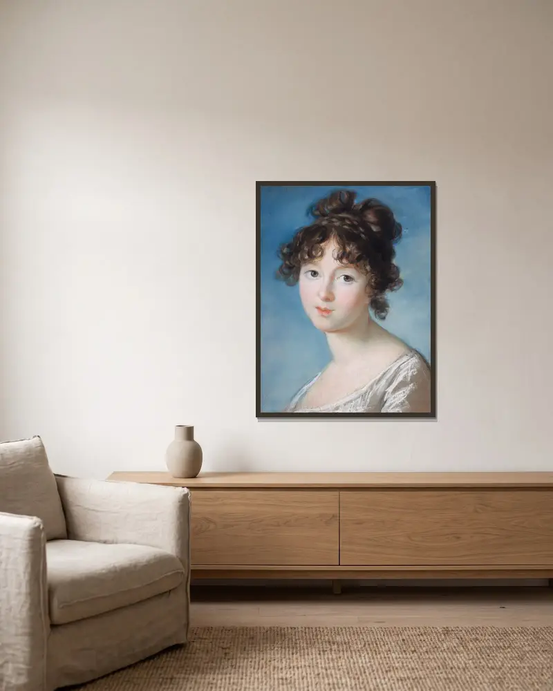 Prinzessin Radziwill (1781–1808) von Elisabeth Louise Vigée Le Brun gerahmt an einer Wand