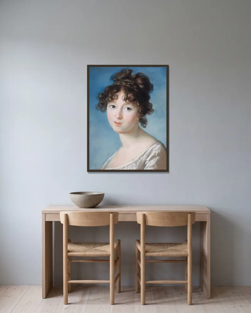 Prinzessin Radziwill (1781–1808) von Elisabeth Louise Vigée Le Brun gerahmt an einer Wand