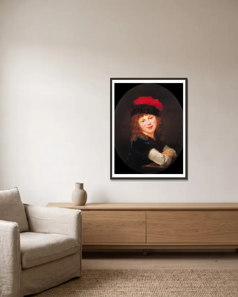 Portret dziewczynki, Elisabeth Louise Vigée Le Brun w ramie na ścianie