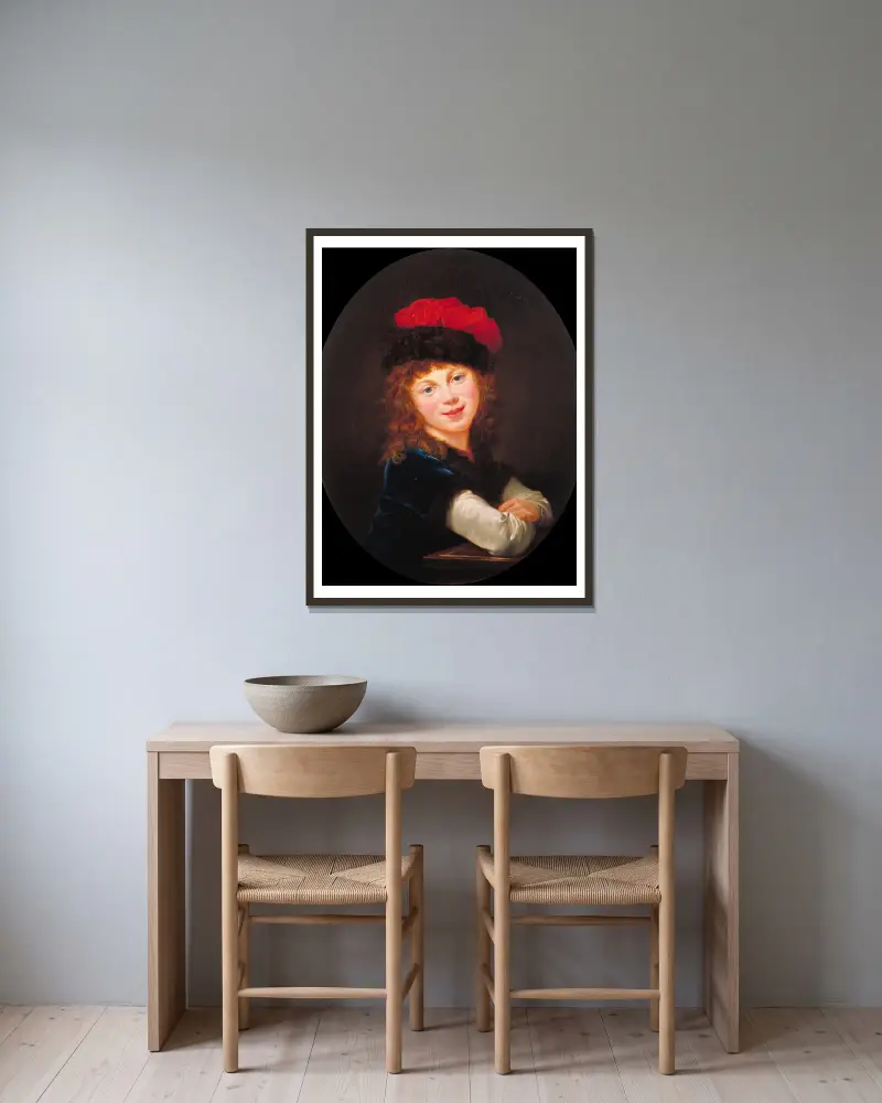 Portret dziewczynki, Elisabeth Louise Vigée Le Brun w ramie na ścianie