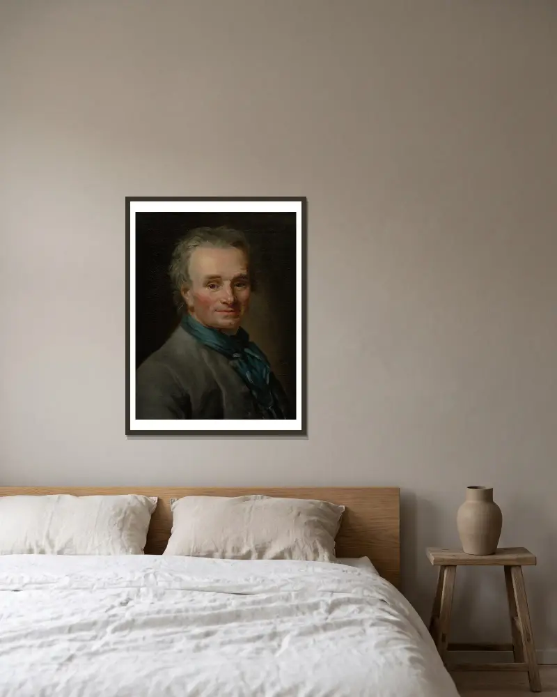 Porträtt av Jean-Baptiste Lemoyne den yngre av Elisabeth Louise Vigée Le Brun inramad på en vägg