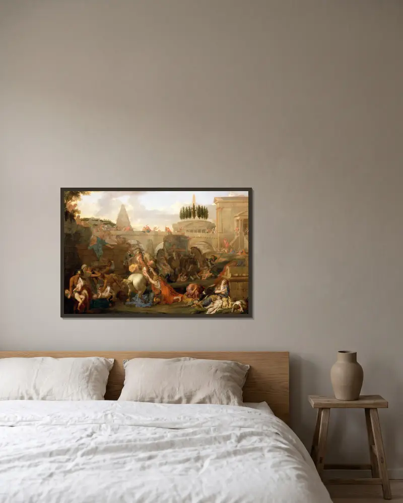 Vraždění neviňátek, Charles Le Brun v rámu na stěně