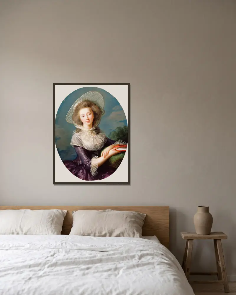 Hraběnka de Vaudreuil, Elisabeth Louise Vigée Le Brun v rámu na stěně
