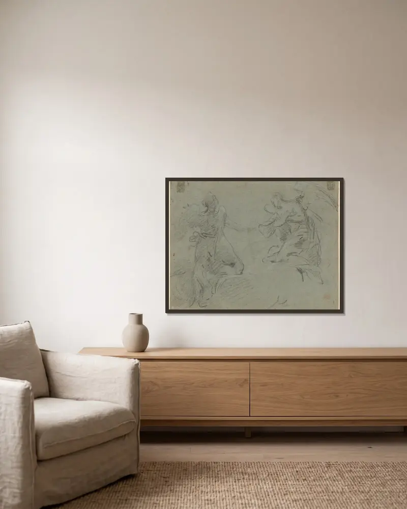 Dwa anioły, Eustache Le Sueur w ramie na ścianie