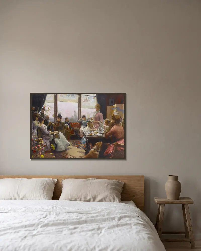 Pět hodin čaj, Julius Leblanc Stewart v rámu na stěně