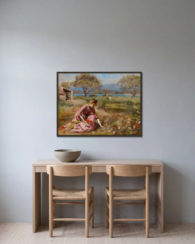 První jaro, Julius Leblanc Stewart v rámu na stěně