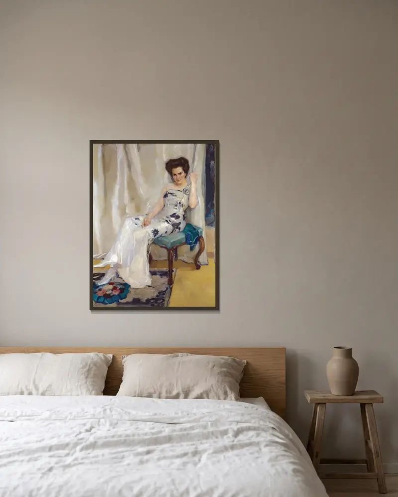 Cara Sophia Köhler, född Goldammer av Leo Putz inramad på en vägg
