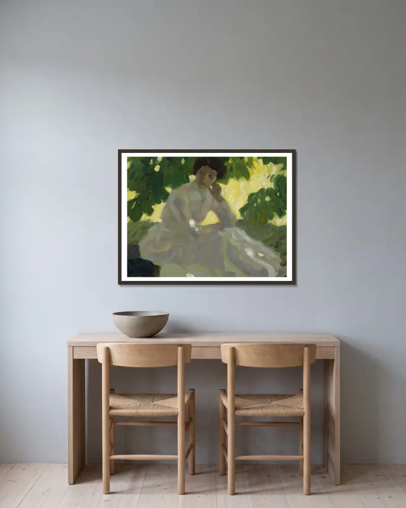 Heißer Tag av Leo Putz inramad på en vägg