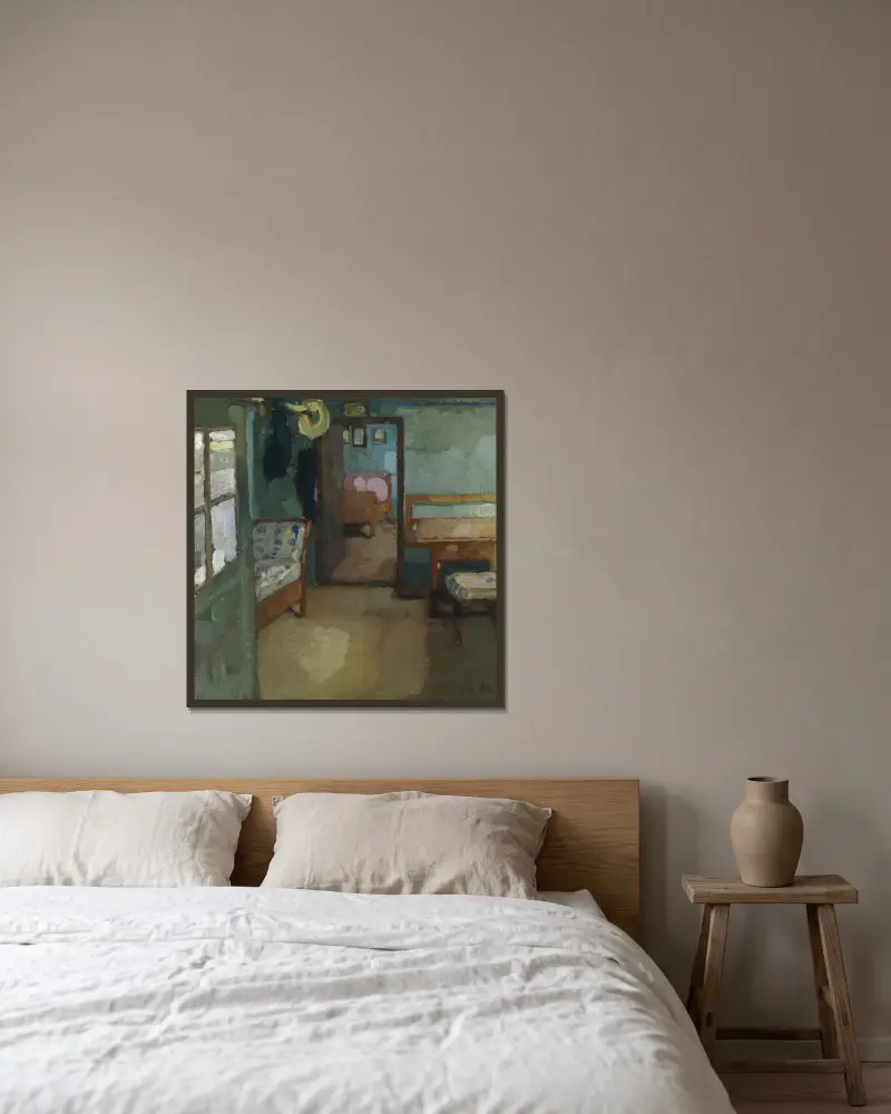 Interiér, Leo Putz v rámu na stěně