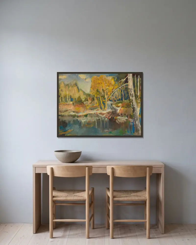 Krajina, Leo Putz v rámu na stěně