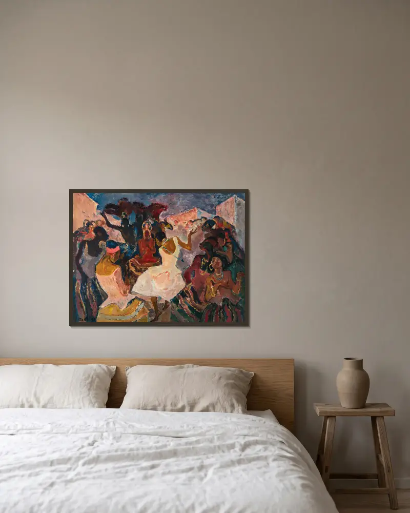 Samba II von Leo Putz gerahmt an einer Wand