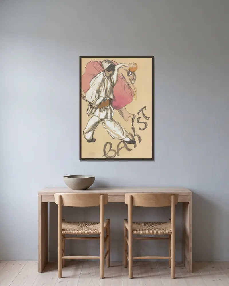Bakst av Léon Bakst inramad på en vägg