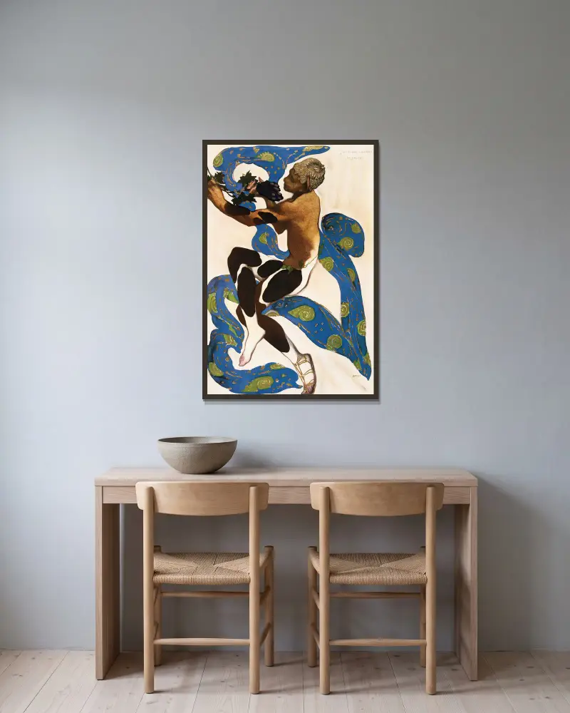 Ensemble De 2 Ouvrages Consacrés À L’artiste von Léon Bakst gerahmt an einer Wand