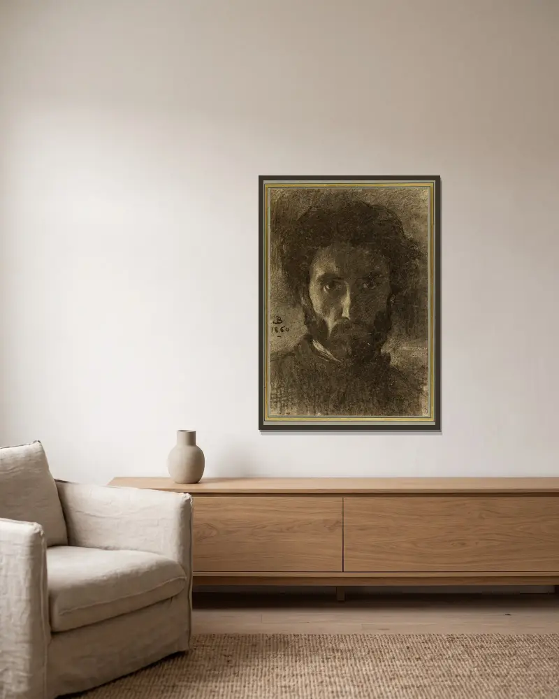 Autoportrét, Léon Bonnat v rámu na stěně