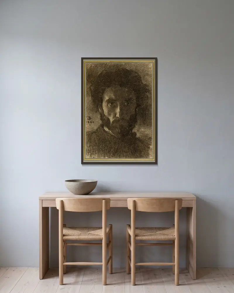 Autoportrét, Léon Bonnat v rámu na stěně