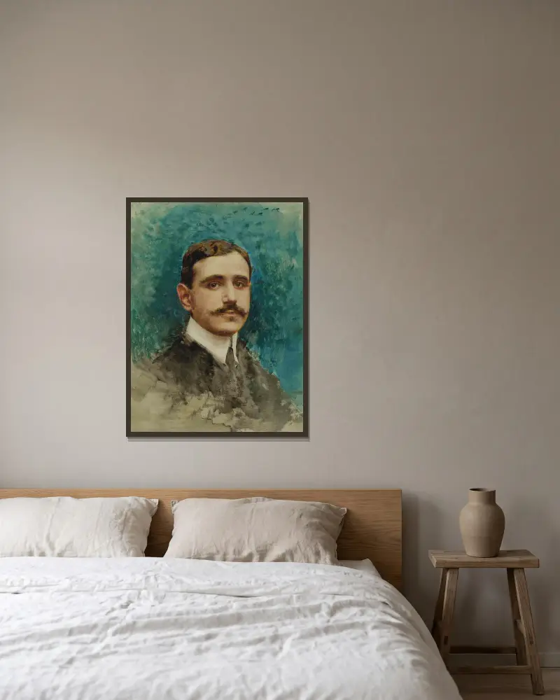 Portrét muže, Léon Bonnat v rámu na stěně