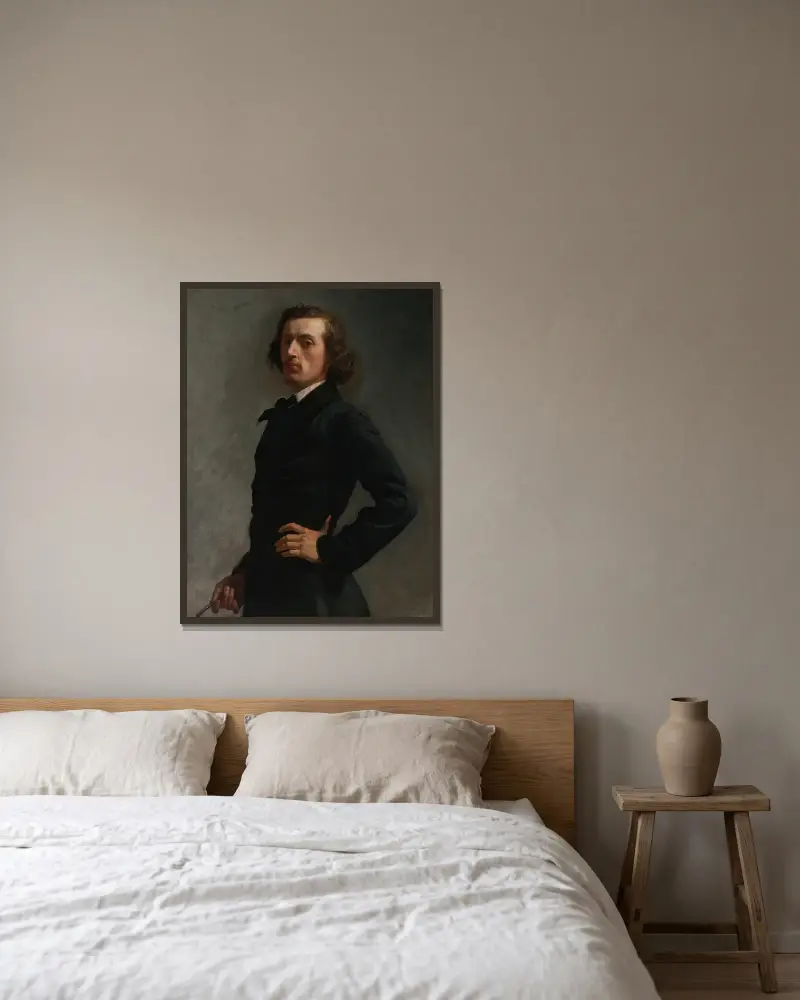 Porträt von Monsieur Allard von Léon Bonnat gerahmt an einer Wand