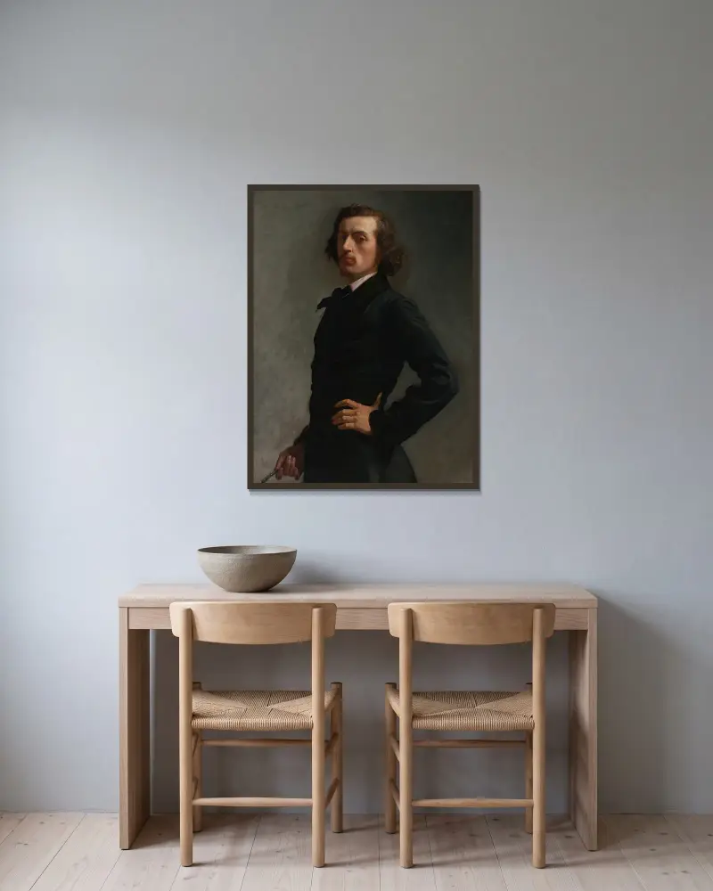 Porträt von Monsieur Allard von Léon Bonnat gerahmt an einer Wand