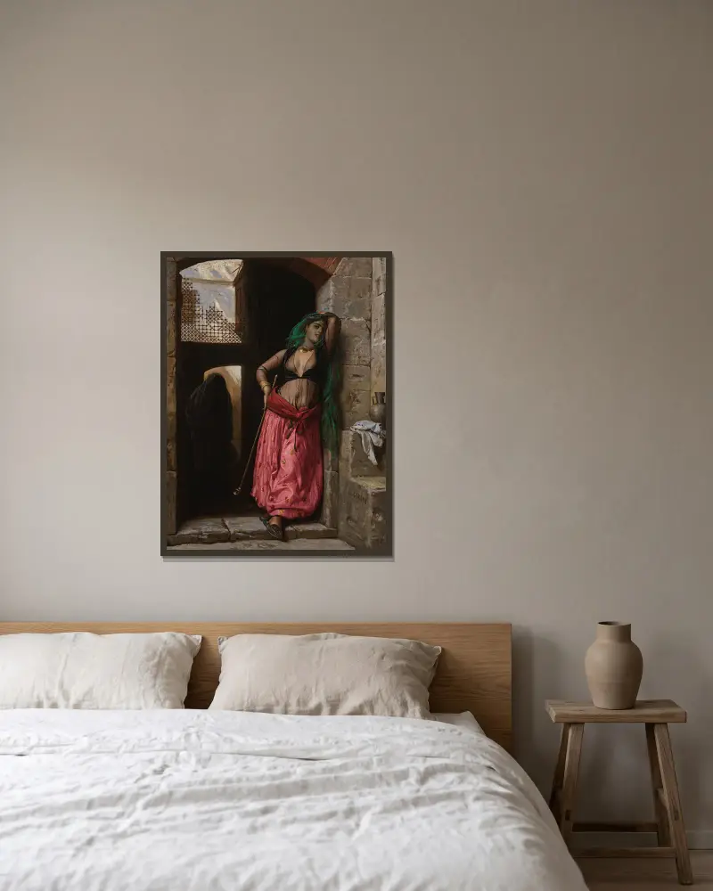 Mädchen aus Kairo von Jean-Léon Gérôme gerahmt an einer Wand