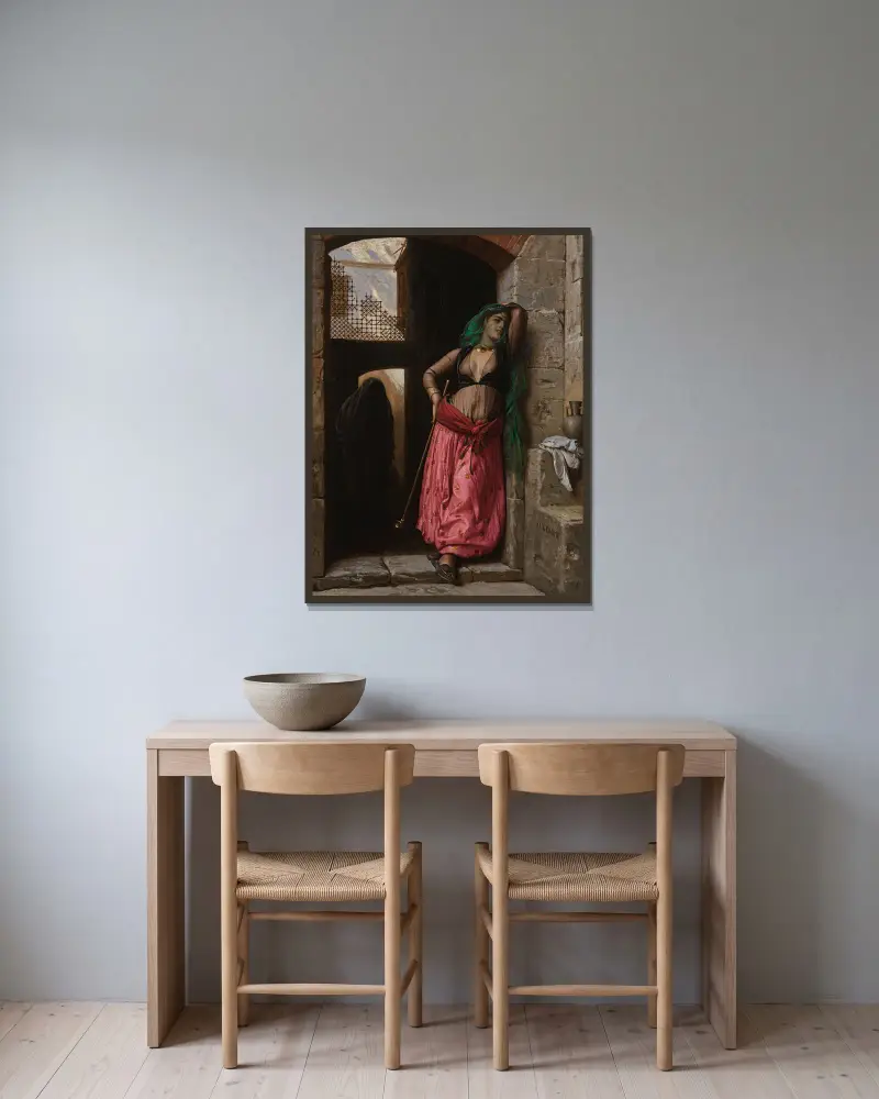 Mädchen aus Kairo von Jean-Léon Gérôme gerahmt an einer Wand