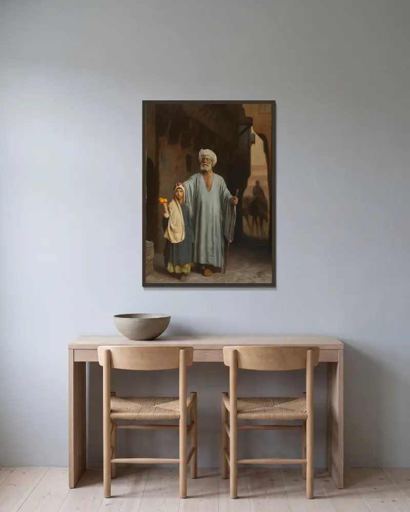 Podaná ruka, Jean-Léon Gérôme v rámu na stěně