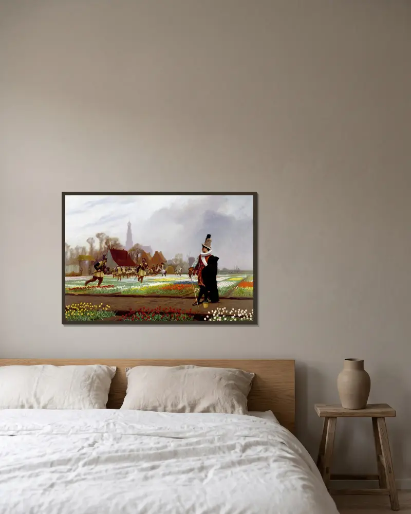 Tulipánový blázen, Jean-Léon Gérôme v rámu na stěně