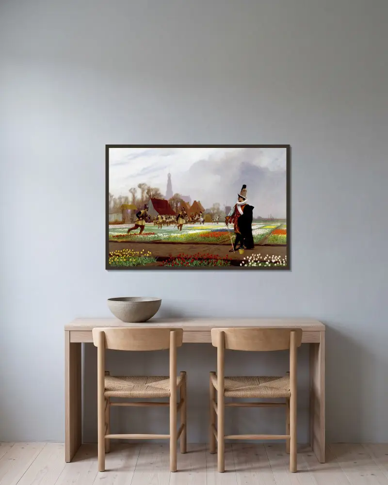 Tulipánový blázen, Jean-Léon Gérôme v rámu na stěně