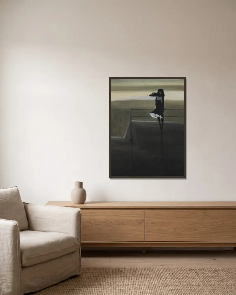 The gust of wind av Léon Spilliaert inramad på en vägg