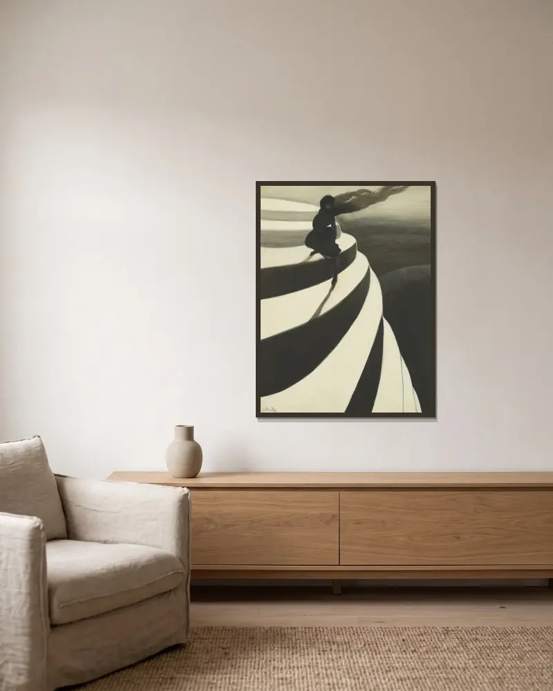 Vertigo av Léon Spilliaert inramad på en vägg