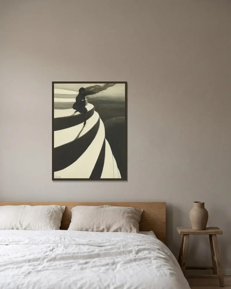 Vertigo av Léon Spilliaert inramad på en vägg